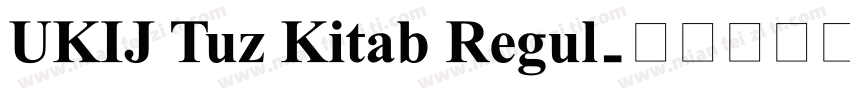 UKIJ Tuz Kitab Regul字体转换